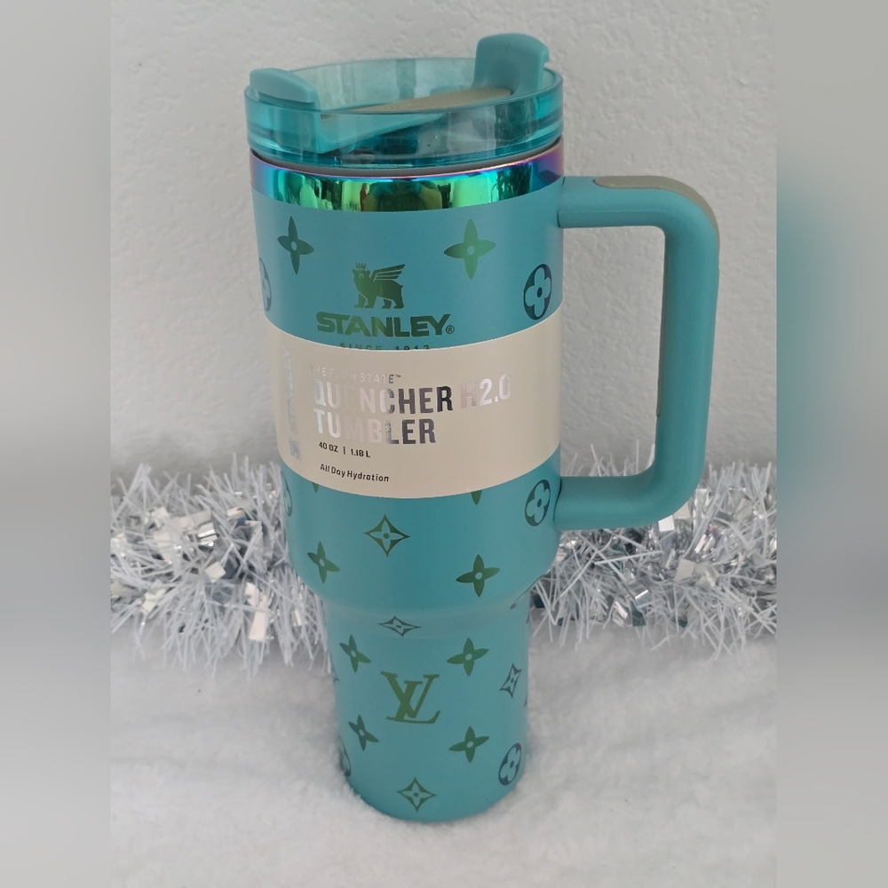 Stanley Teal Iridescent LV Quencher H2.0 Tumbler 40 oz